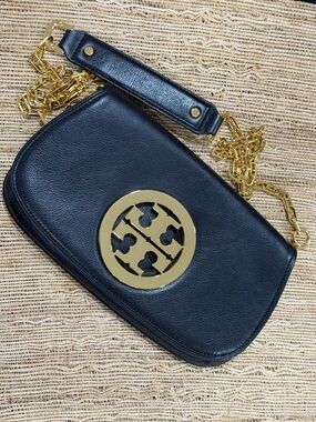 Tory Burch Reva Leather Clutch Bag